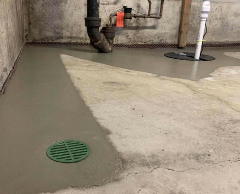 new basement drainage in NY